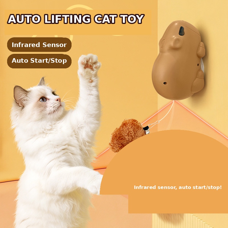 Cat Interactive Toys Sensor-Activated Automatic Interactive  Capybara Smart Cat Exercise Toys For Small Medium Large Play Exercise Boredom Relief Simulation — foto 3