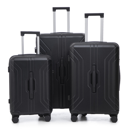20  24  28  3 Pcs  Set In ABS Spinner Wheel Luggage, Carry On Suitcase, Matching Color, TSA Combination Lock
