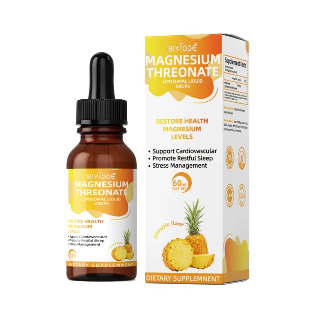 Biyode Magnesium L Threonate Complex Supplement For Good Moon Stress Relief Magnesium Threonate Liquid Drop Customized - Shop at LoveMi