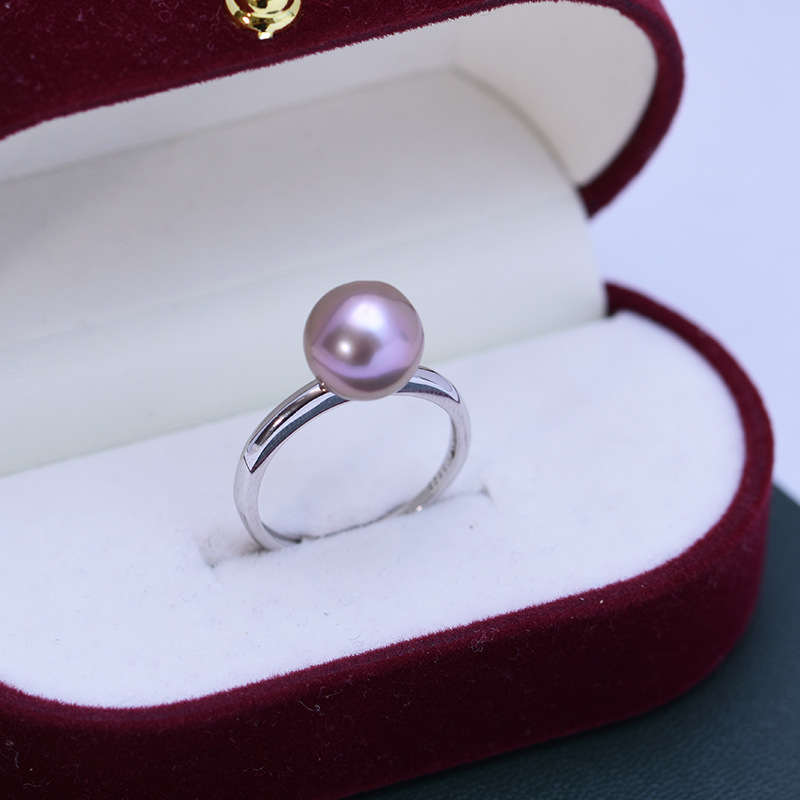 Title 4, Freshwater Pearl 9-10mmS925 Silver Adjustable Ring