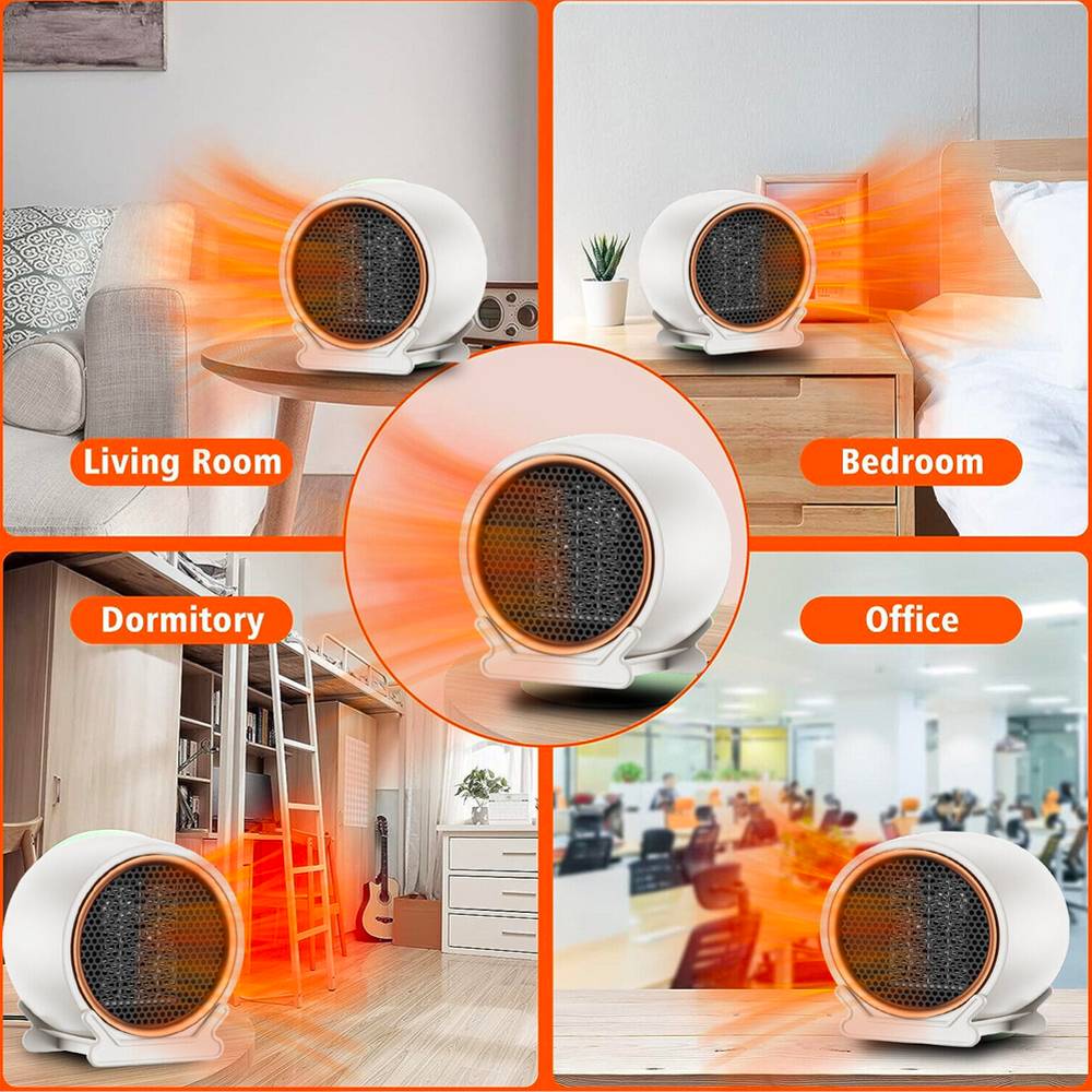 Electric Heater Fan PTC Ceramic Quite Portable 2Heating Warmer 1200W — image 7