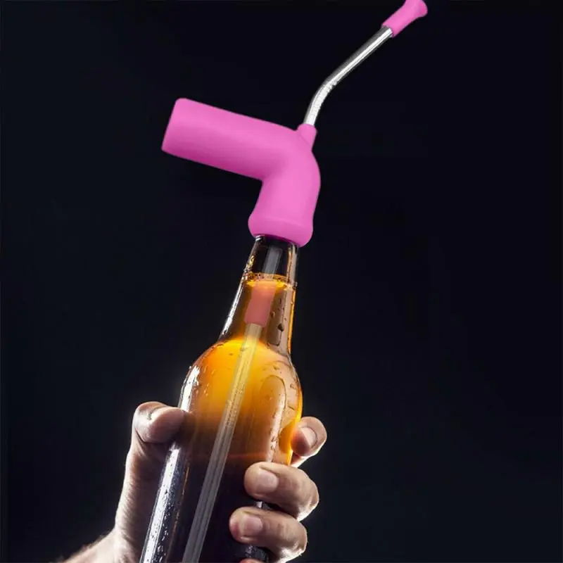 Beer Snorkel Straw Beer Bong Funnel Slammer Double Snorkel Drinking Beer Bar Tools Festivals Party Dispenser Beer Brewing – image 2