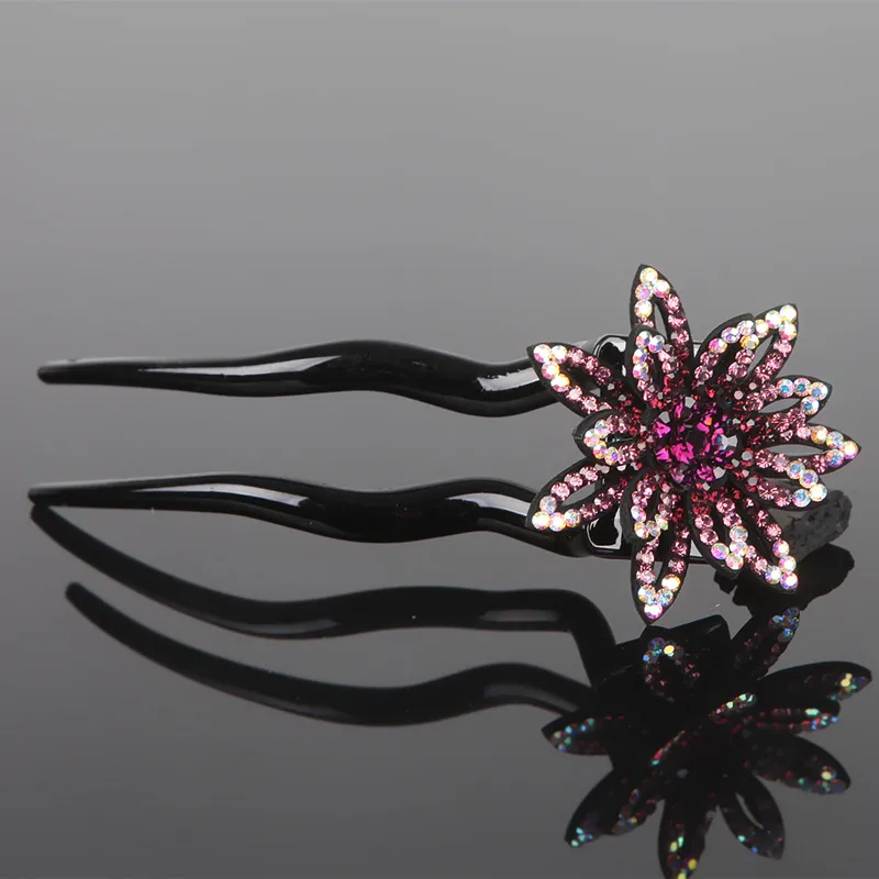Classical Plate Hair Accessories U-shaped Hairpin Ancient Style Adult All-match Hairpin - Dark Purple