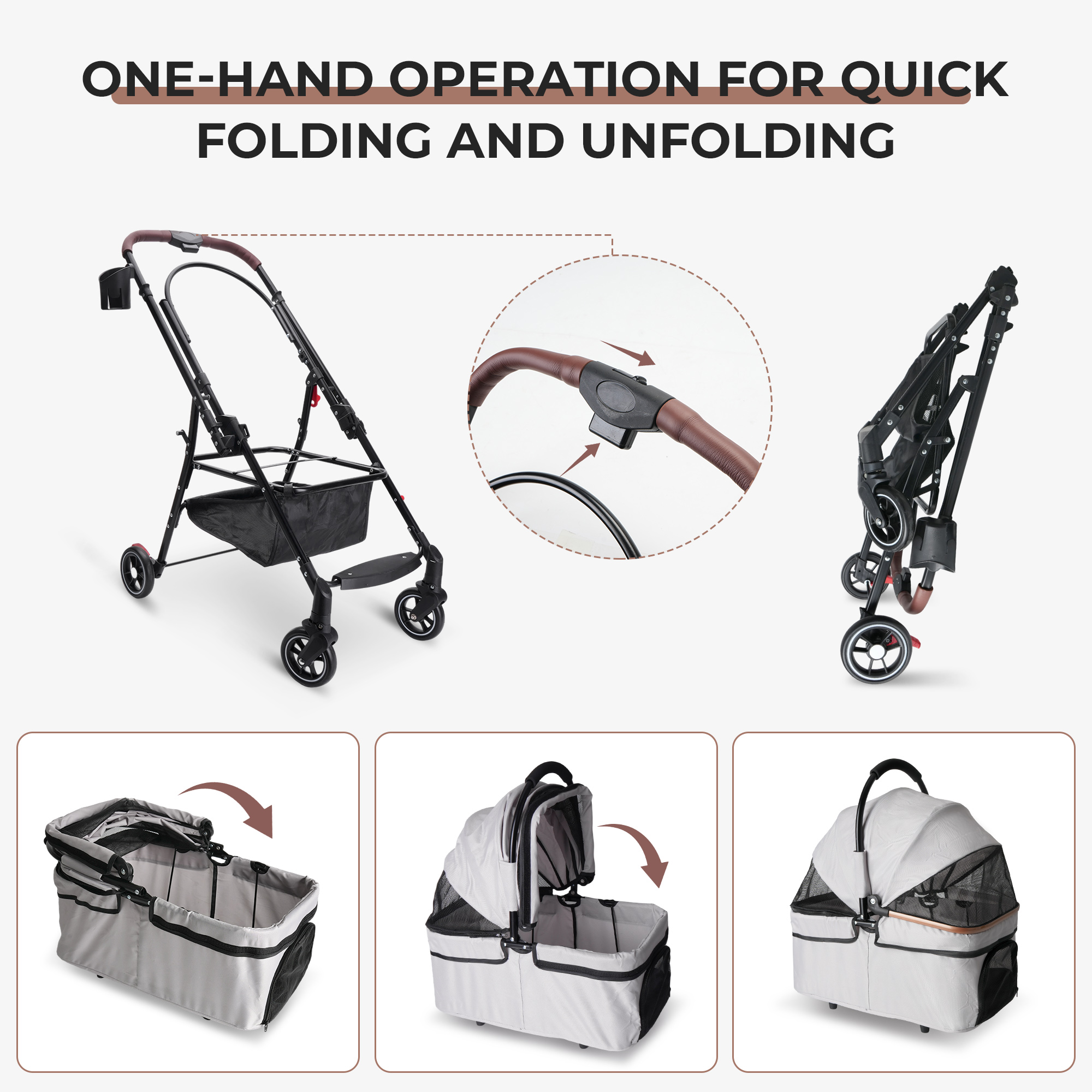 PawCruise stroller canopy detail