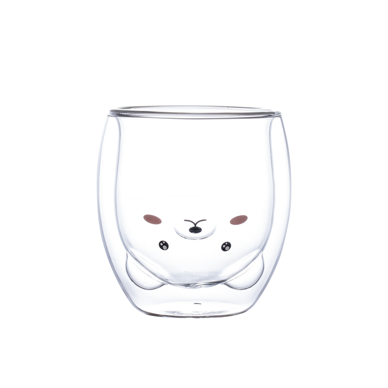 Title 3, Double Layer Animal Heat Resistant Glass Water Cup