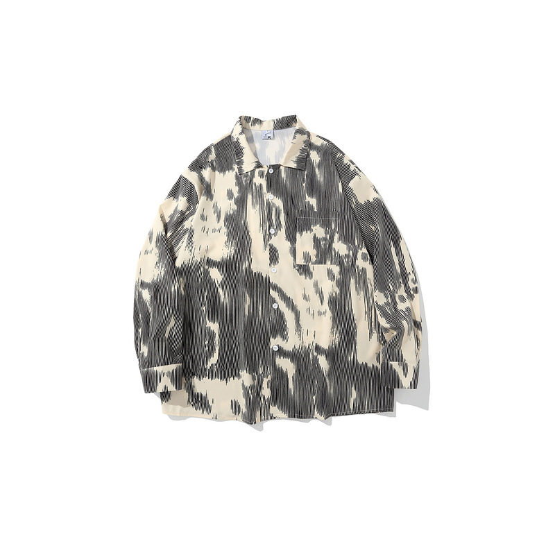 ShirtHip-hop Tie-dye Gradient Bf Style Shirt Street