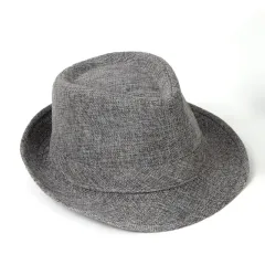 Manufacturers Supply Jazz Hat British Style Cotton And Linen Solid Color Top Hat - J - View 1