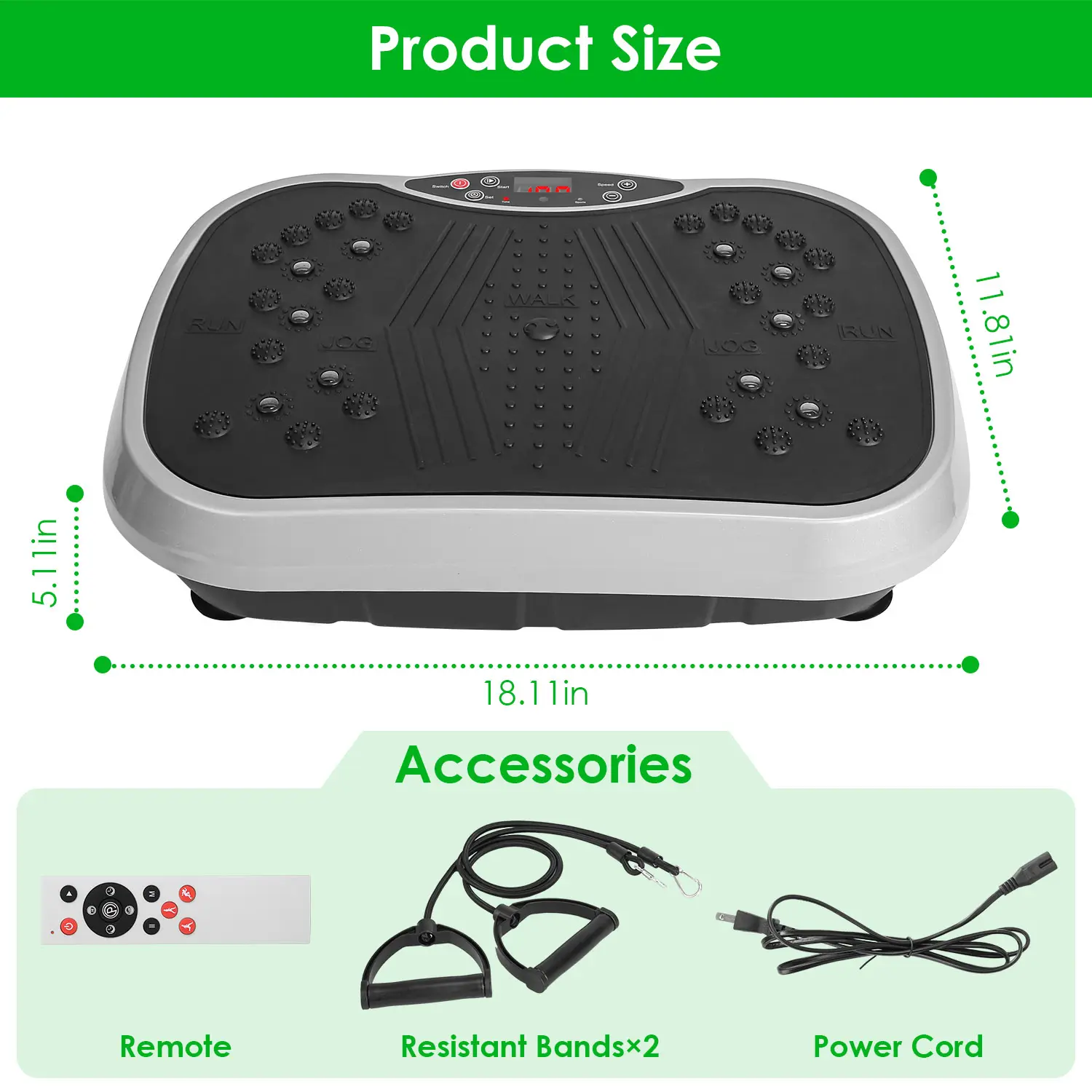 Vibration Exercise Machine With Resistant Bands