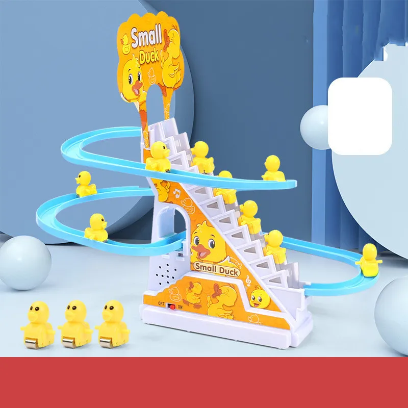 Little Duck Climbing Stairs Toy Little Penguin Automatic Ladder Light – image 7