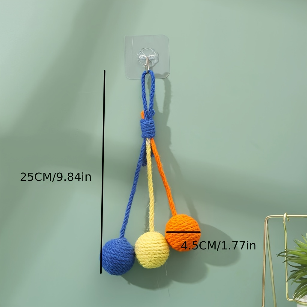 Cat Scratcher Ball Chewable Sisal Rope Toy Rolling Scratch Indoor Kittens Puppy Pet