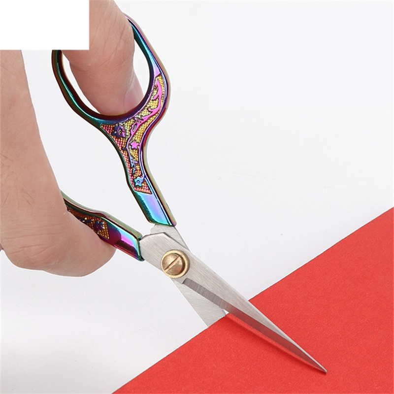 Plum Retro Scissors Stainless Steel Household Scissors Window Flowers Wool Embroidery — image 1