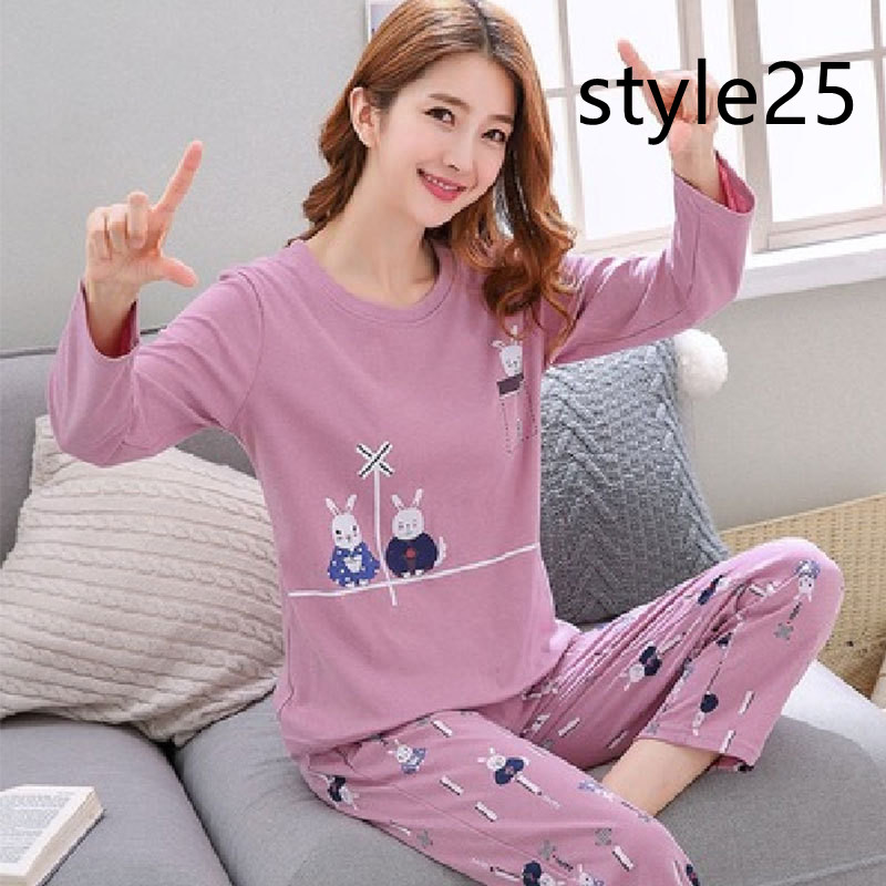 Title 25, Milk Silk Cartoon Long-sleeved Trousers Ladies ...