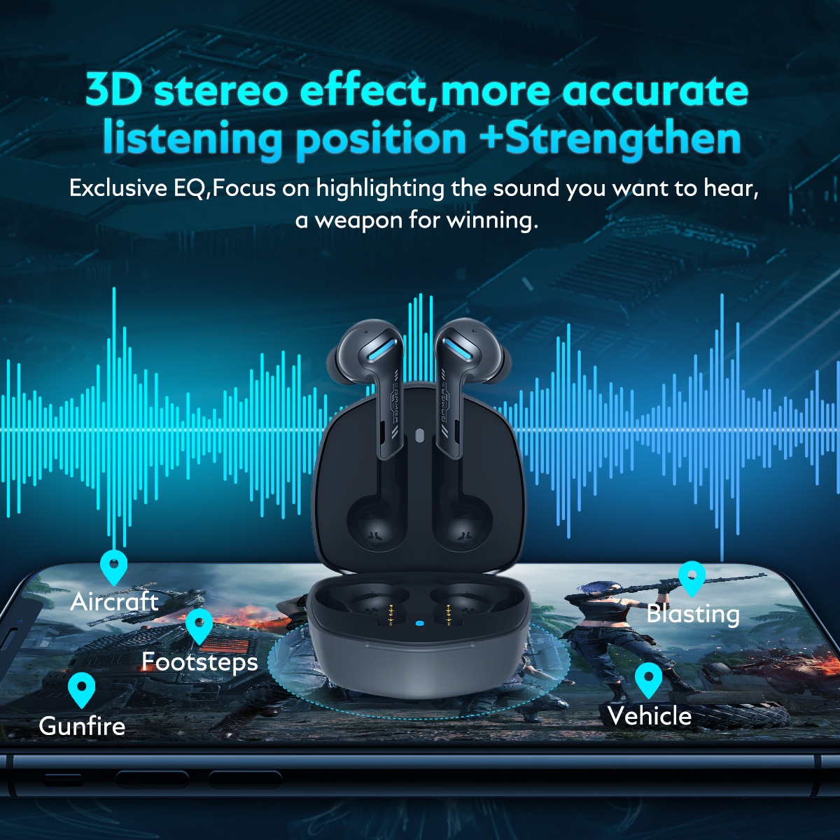 In Ear Bluetooth Headset For Wireless Video Games - Image 5