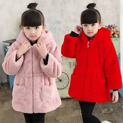 Plush Padded Children's Clothing Girls Wool Sweater