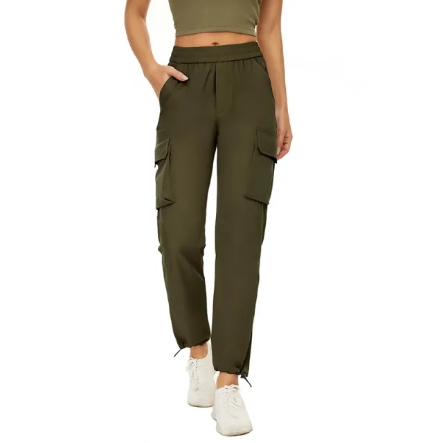 Casual Sports Four way Stretch Woven Quick drying Pants Army Green - Shop at LoveMi