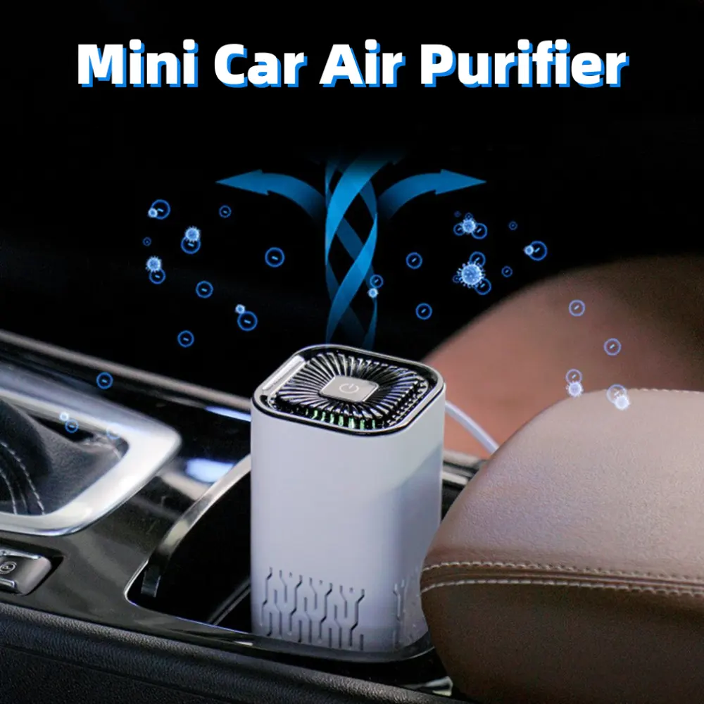 Car Air Purifier Portable Negative Ion Generator Remove Formaldehyde