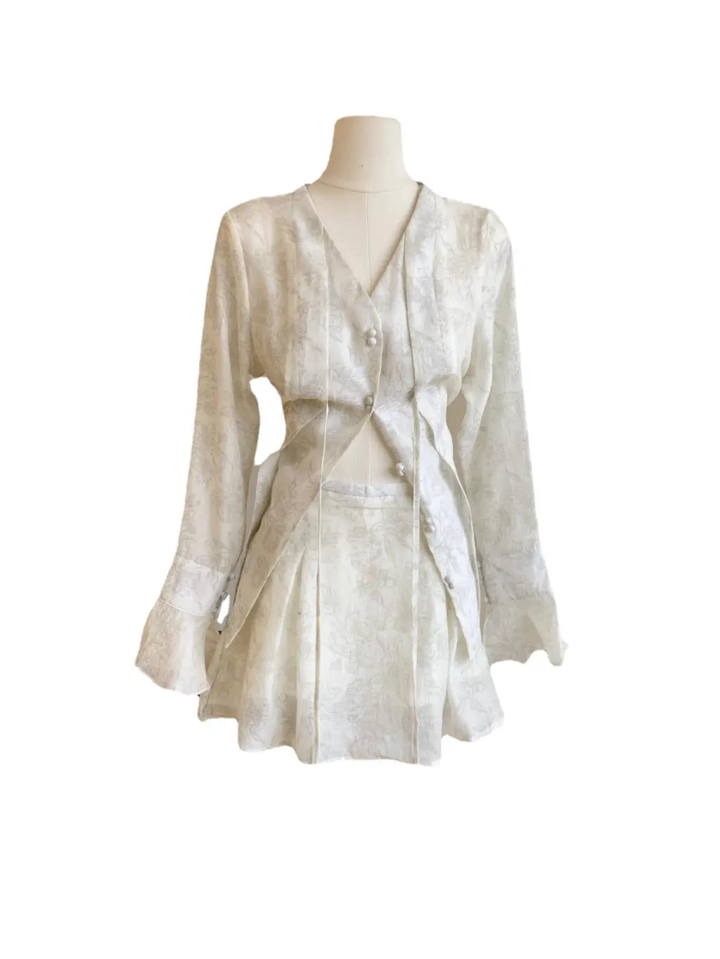 Top Tencel Shirt Women's New Suit - Creamy White