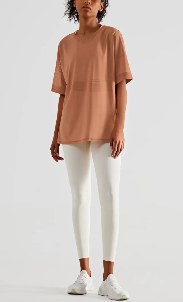 Yoga Fitness Loose Moisture Wicking Quick Dry Top Desert Sun 4Size - Shop at LoveMi