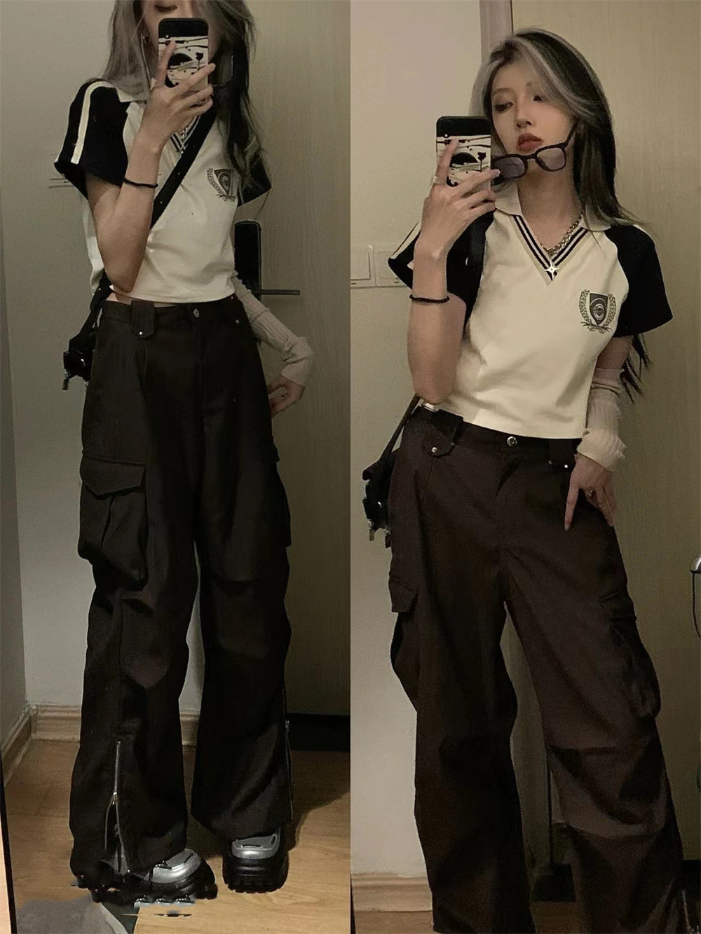 Spicy Girl Short Shoulder T-shirt Sleeve Female