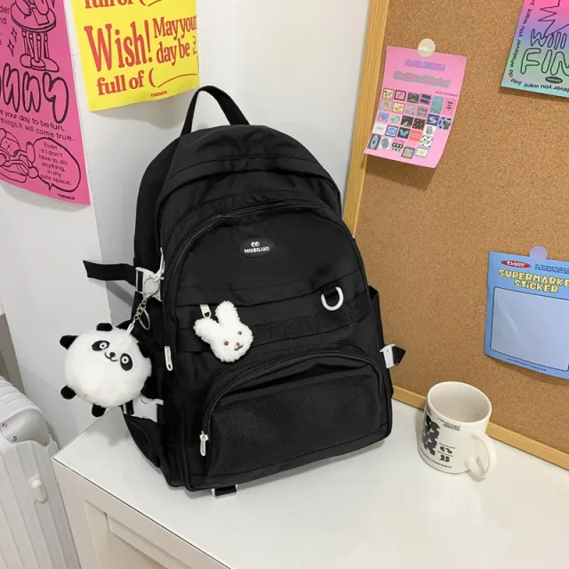 Capacity Schoolbag For Junior High School Girls Black - Shop at LoveMi