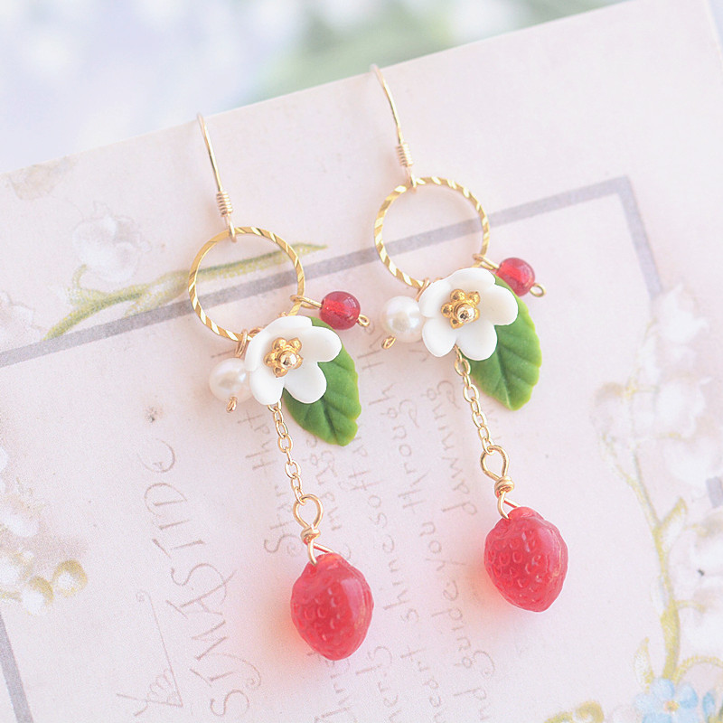 Title 5, New Year Christmas Plant Leaf Flower Earrings