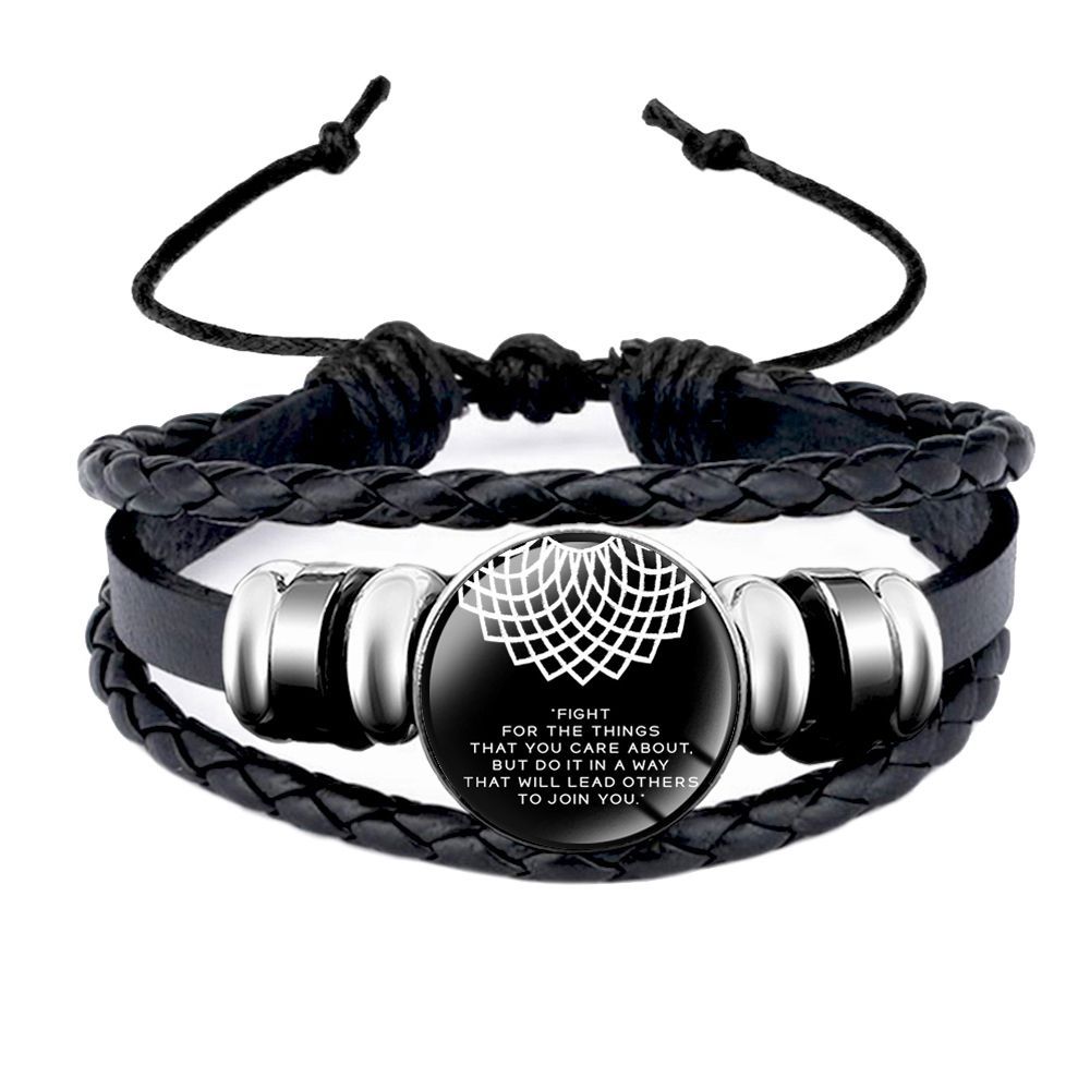 Justice Ginsburg Ruth Bader Ginsburg Time Stone Braided Bracelet Adjustable