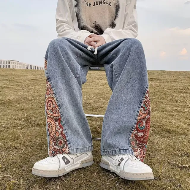 Fall Thin Ripped Jeans Men's Retro Blue - Shop at LoveMi