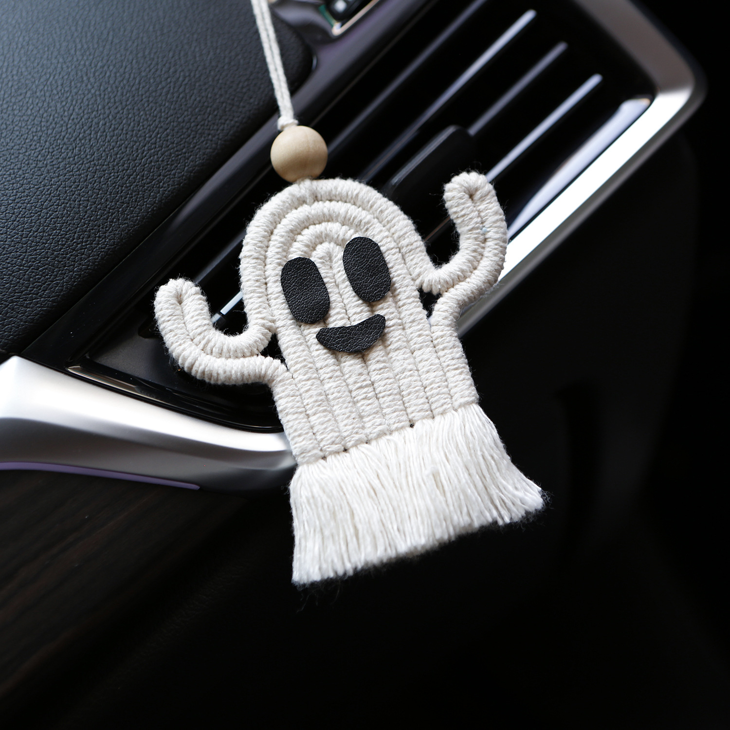 White Ghost Bohemian Hand-woven Pendant