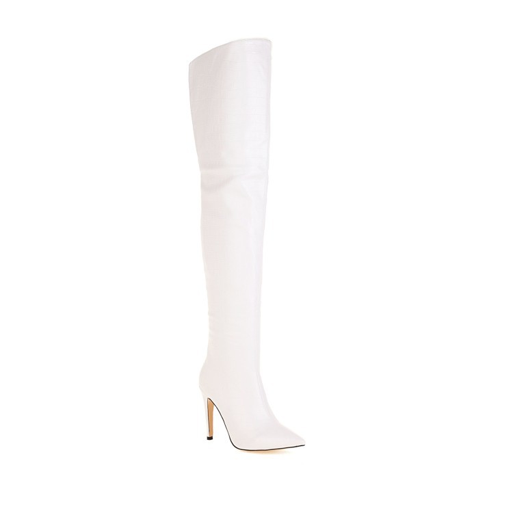 Title 7, Pointed back zip high-top over-the-knee boots