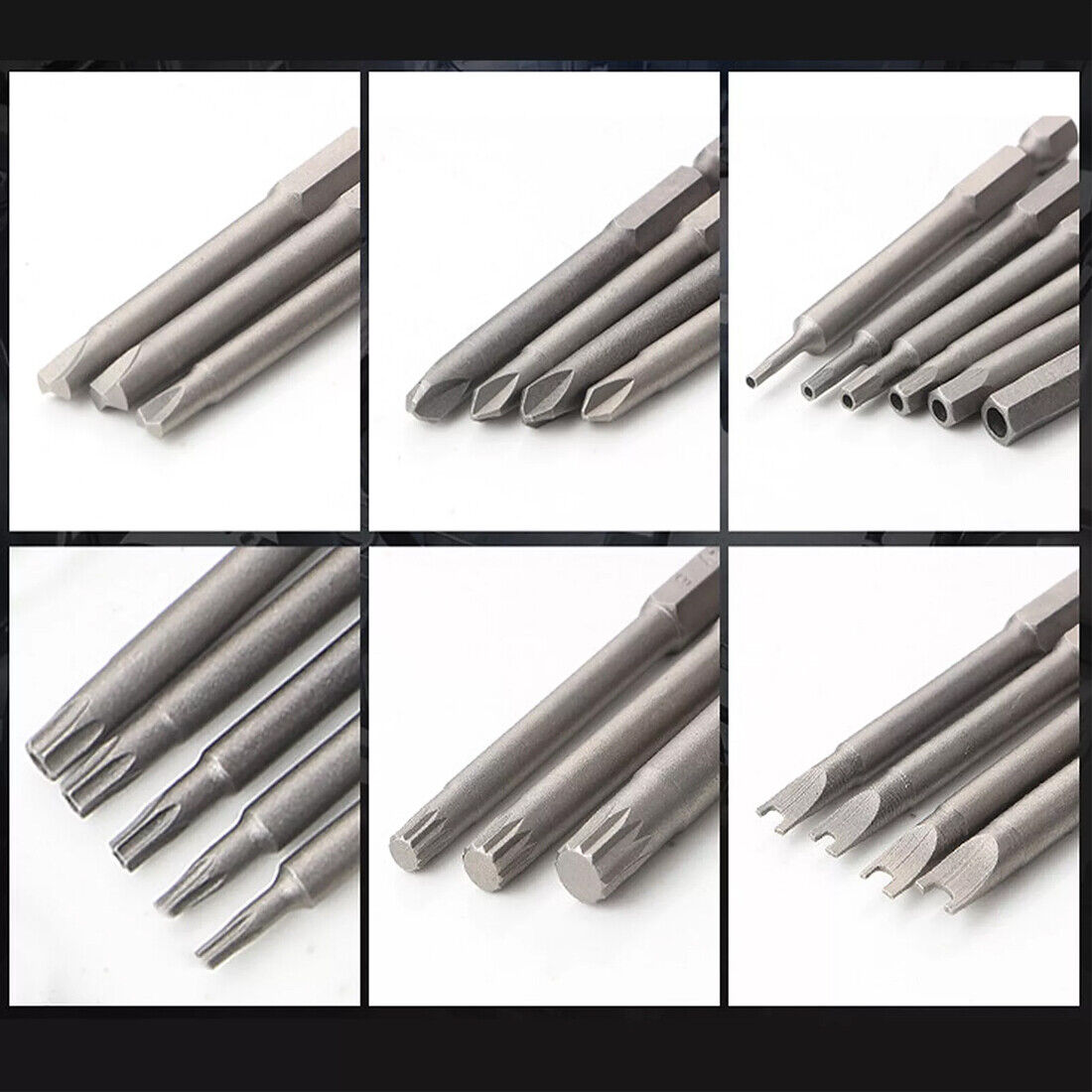 NEW 50 Piece Hex Star Torx Extra Long Security Bits Spline Flat Screwdriver Set — image 6