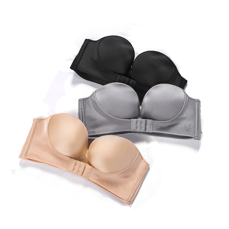 Title 4, Front Buckle Gathered Thickening Bra Small Chest