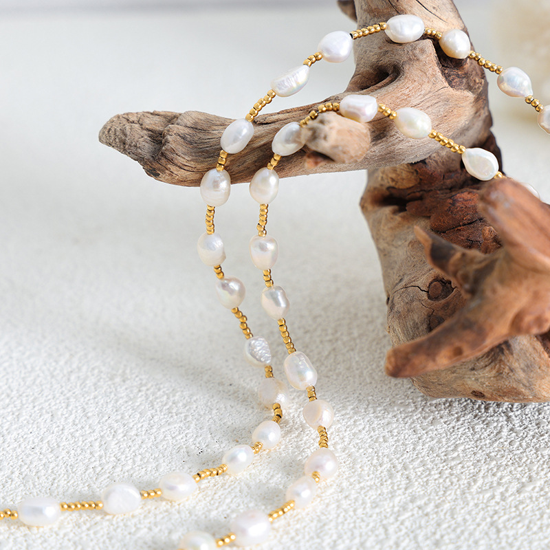 Title 5, Romantic Freshwater Pearl Fashion Necklace