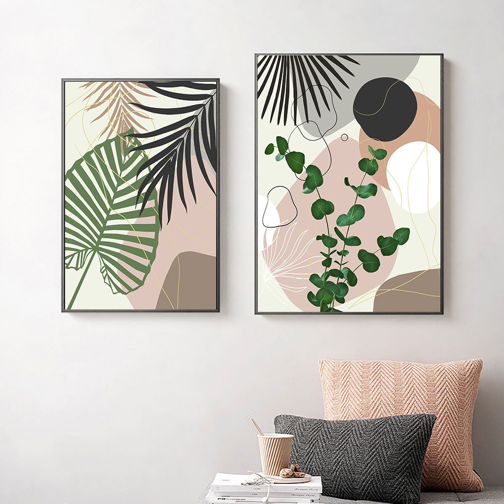 Title 1, Tropical Plant Leaf Wall Art Canvas Painting