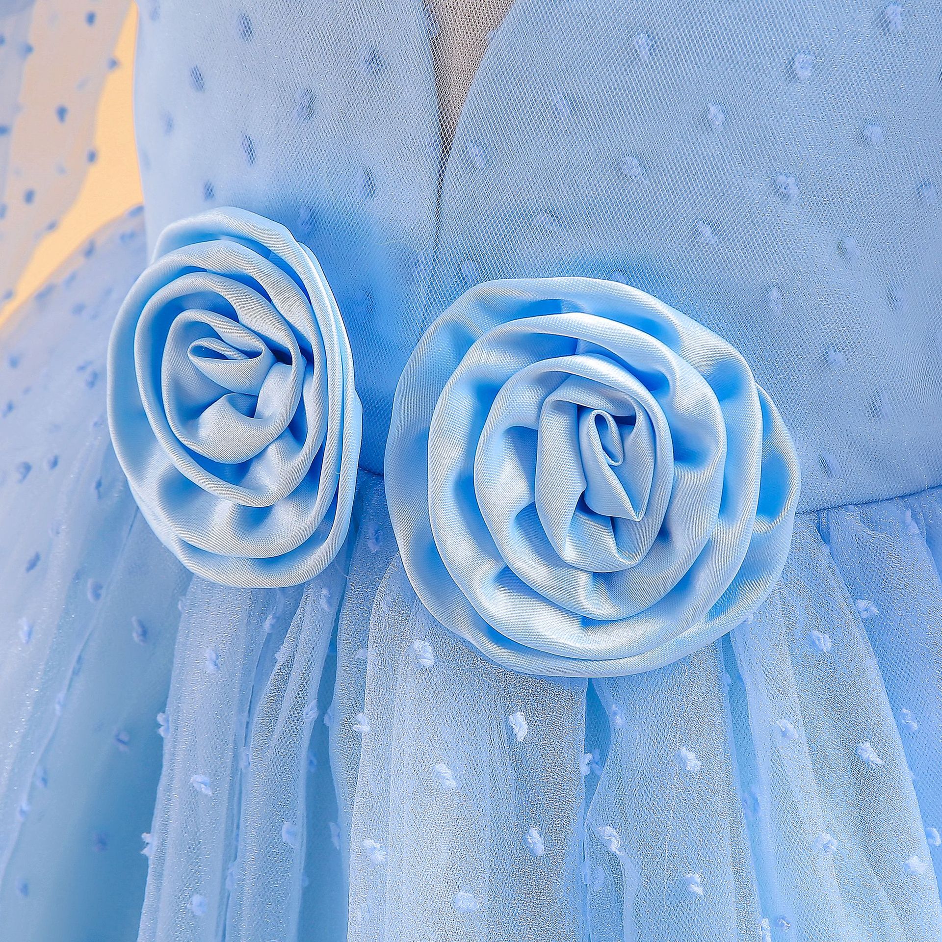 Children's Long Puff Puff Sleeve Dress