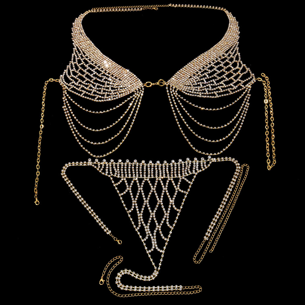 Title 7, Fashion Full Diamond Nightclub Bikini Chest Chain