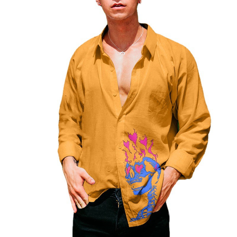 Long Sleeve Slim Top Fashion Print Casual