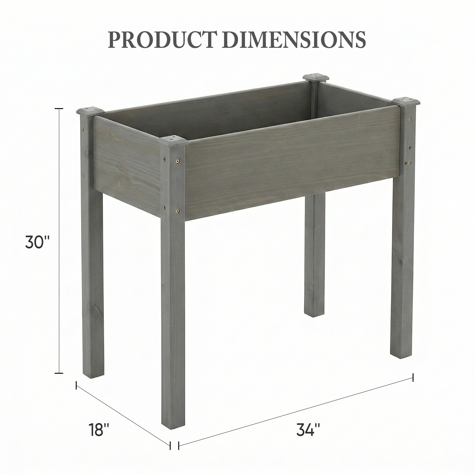 A Legged Elevated Flower Pot, An Outdoor Planting Box With Padding, Used For Growing Herbs, Flowers And Vegetables