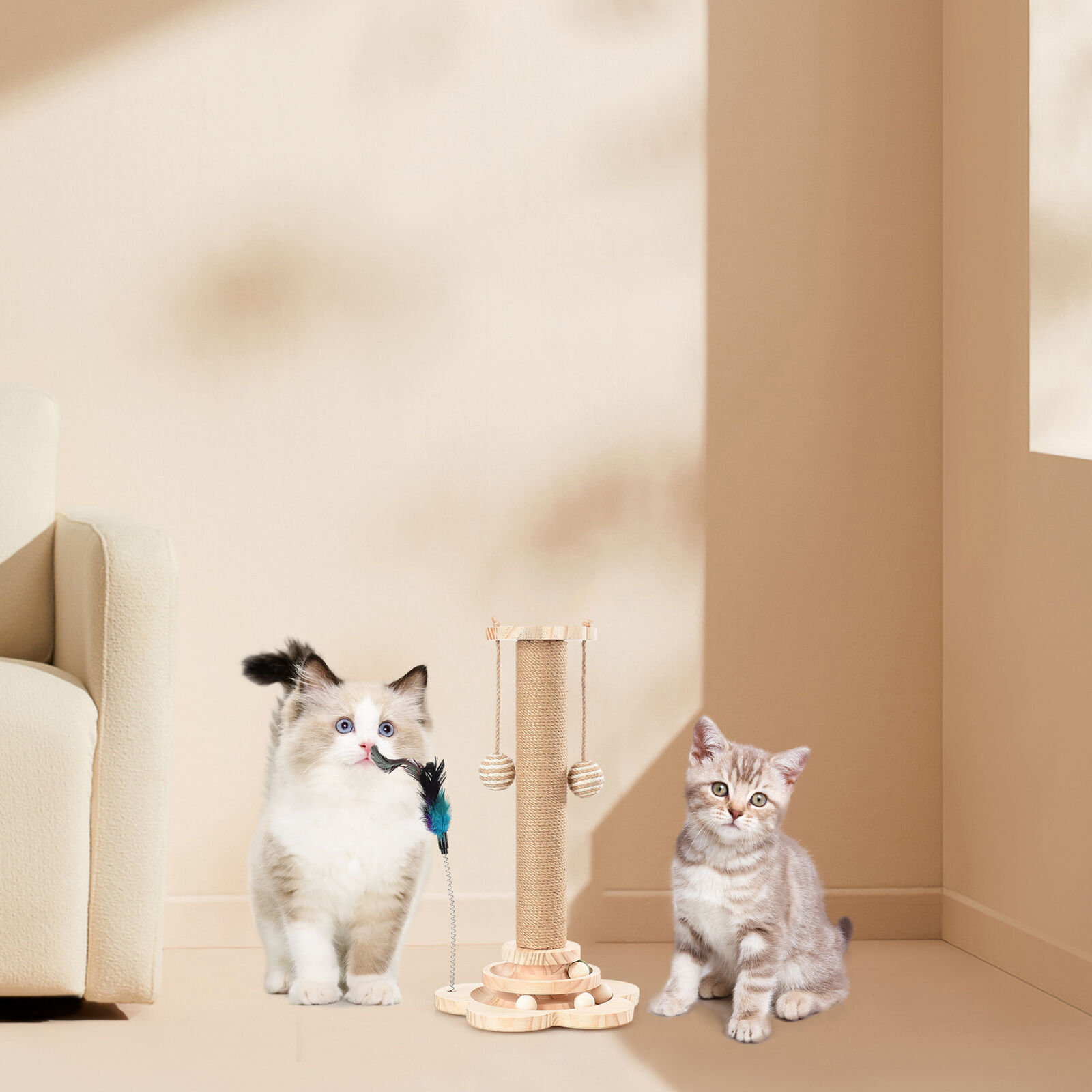 Large Cat Tree Scratching Post Pet Climbing Tower Kitten Activity Centre Kitten