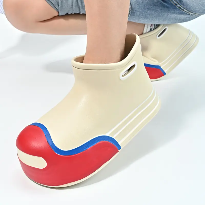 Women's Fashionable Outer Wear Mid-calf Thick-soled Rain