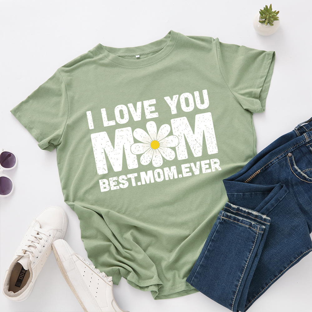 Women's Loose Round Neck Short Sleeve Cotton T-Shirt