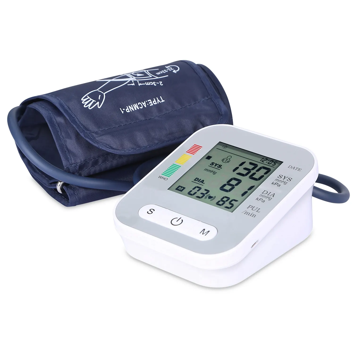 Digital Arm Blood Pressure Monitor LCD Heart