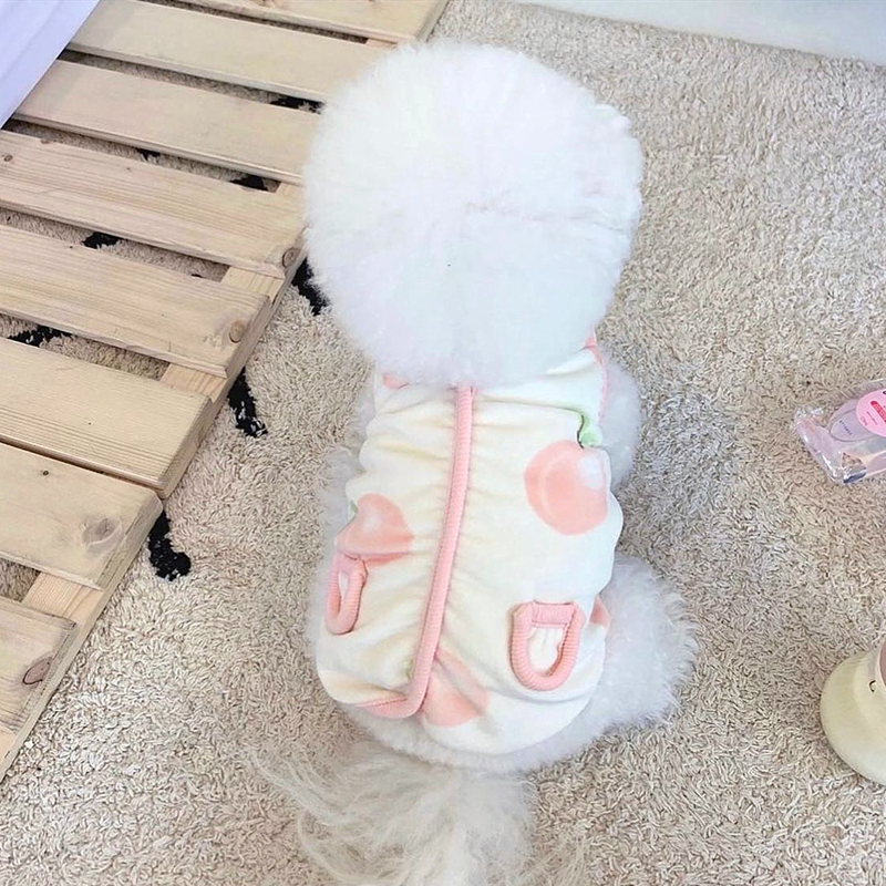 หมอนนอนแมวและลูกสุนัขขนาดเล็ก พรีเมียมสไตล์เท็ดดี้ สีพีช นุ่มสบาย เหมาะสำหรับสัตว์เลี้ยงน้อยของคุณ