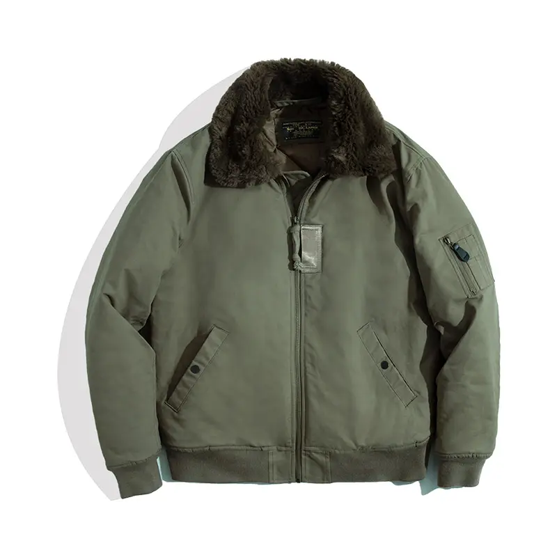 Air Force Bomber Thickened Fur Collar Coat