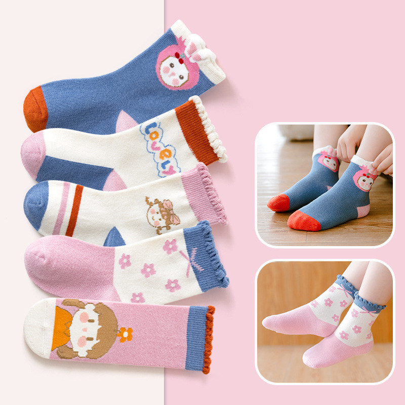 Children's Bright Color Trendy Middle Tube Casual Student Socks