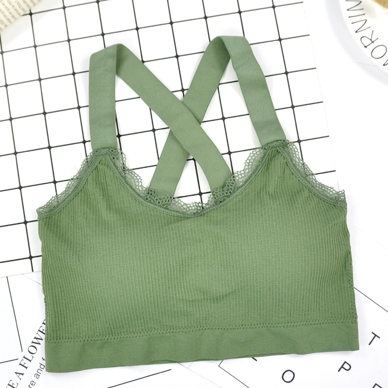 Title 4, Seamless Cross Sling Anti-Glare Tube Top with C...