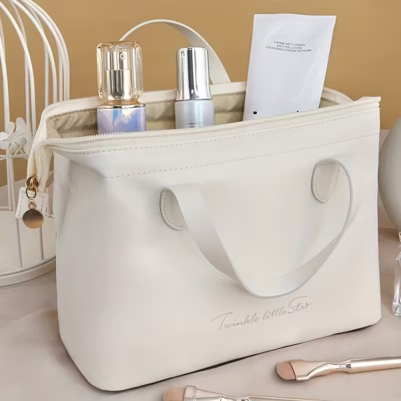 Portable Cosmetic Bag For Makeup, Skin Care Waterproof Travel Bag, Large Toilet Bag view 3