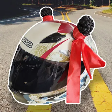 Motorcycle Helmet Decorative Ball Dirty Braid Ski