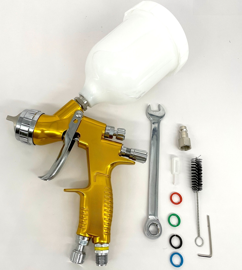 Gravity Feed Spray Gun 1.3mm Hvlp Gold-Car Auto Paint Air Sprayer — image 4