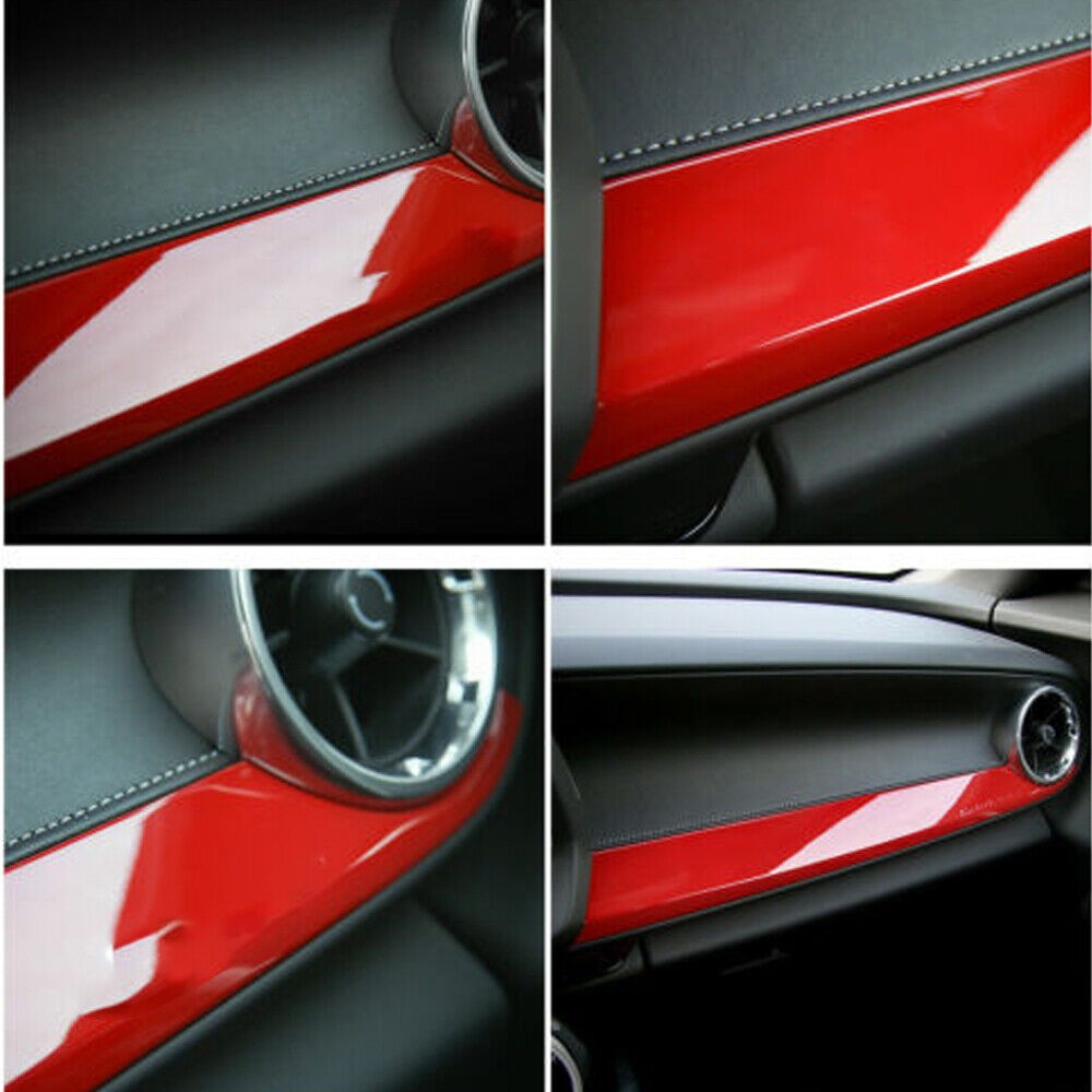 Red Co-Pilot Dashboard Panel Trim Cover – Sporty ABS Interior Accent Compatible with Camaro 2017-2019
