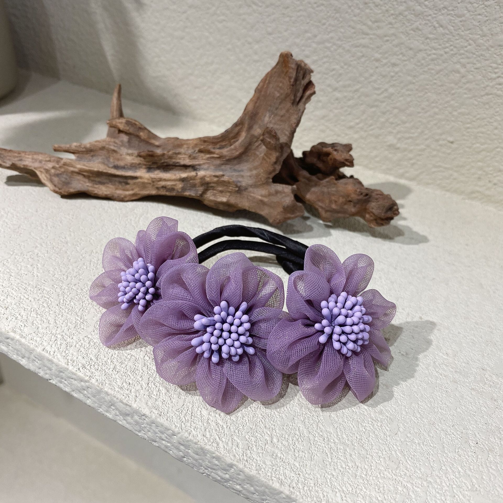 Organza flower purple